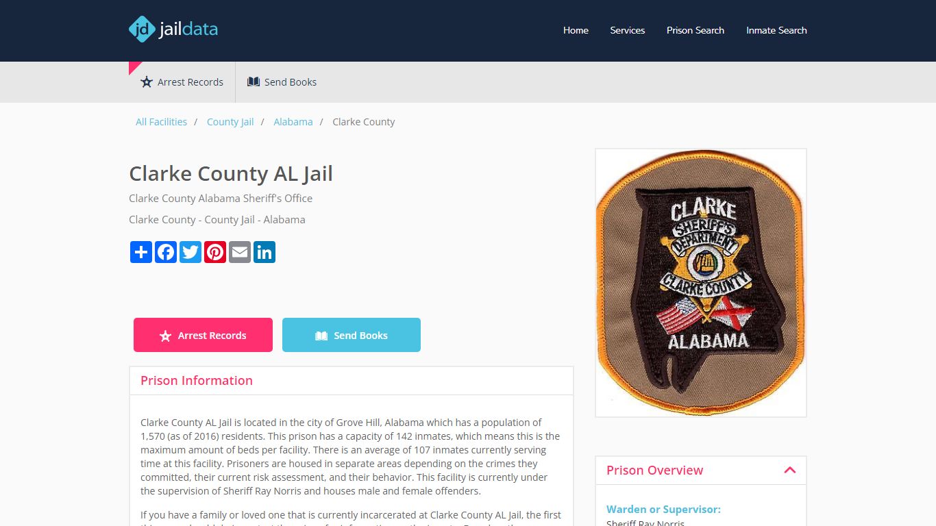 Clarke County AL Jail Inmate Search and Prisoner Info - Grove Hill, AL